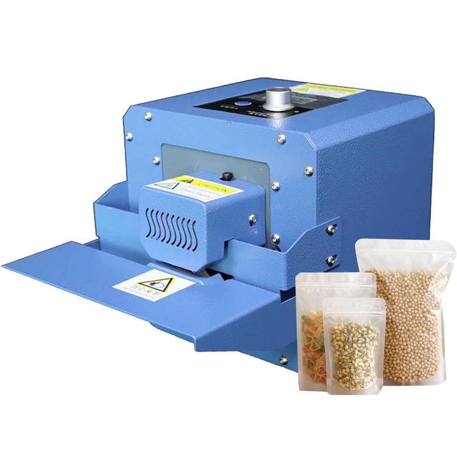 IUokLU Automatic Plastic Bag Heat Sealing Machine,300W Continuous Band Sealer,5M/Min Auto Food Packaging Machine,Stainless Steel For Pvc Bags Films