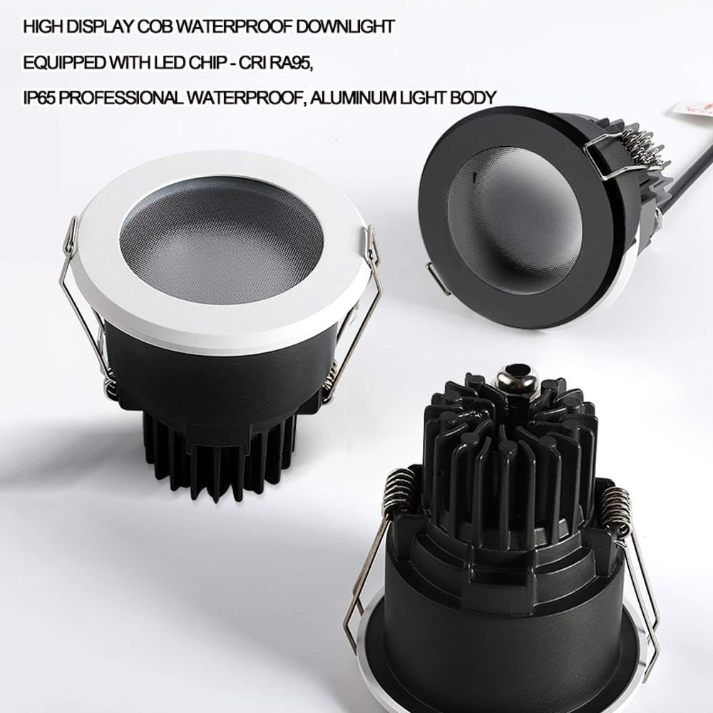 USMJQVZ LED Recessed Ceiling Light, 1 Packs LED Recessed Can Retrofit Light COB 3000K/4000K/6000K Selectable No Flicker IP65 Waterproof Led Downlight for Home Improved