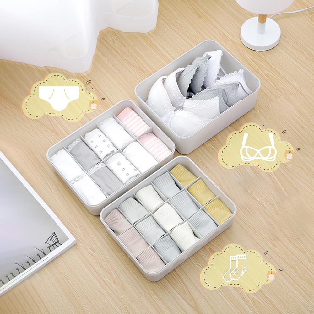 大人気❣️衣類収納 ケース 2個セット下着 靴下 インナー 小物　ピンク Amazon｜下着収納ケース 蓋付き 靴下 パンツ 小分け収納ボックス