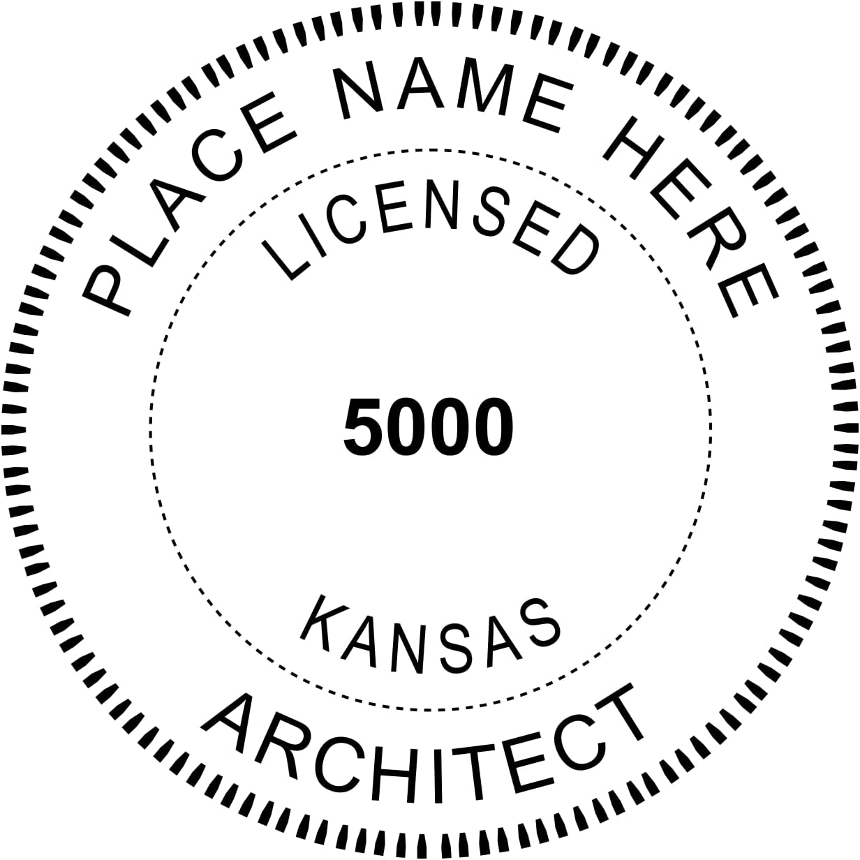Architect Self Inking Stamp – Custom Rubber Seal for Kansas, Personalized Professional Ink Stamper
