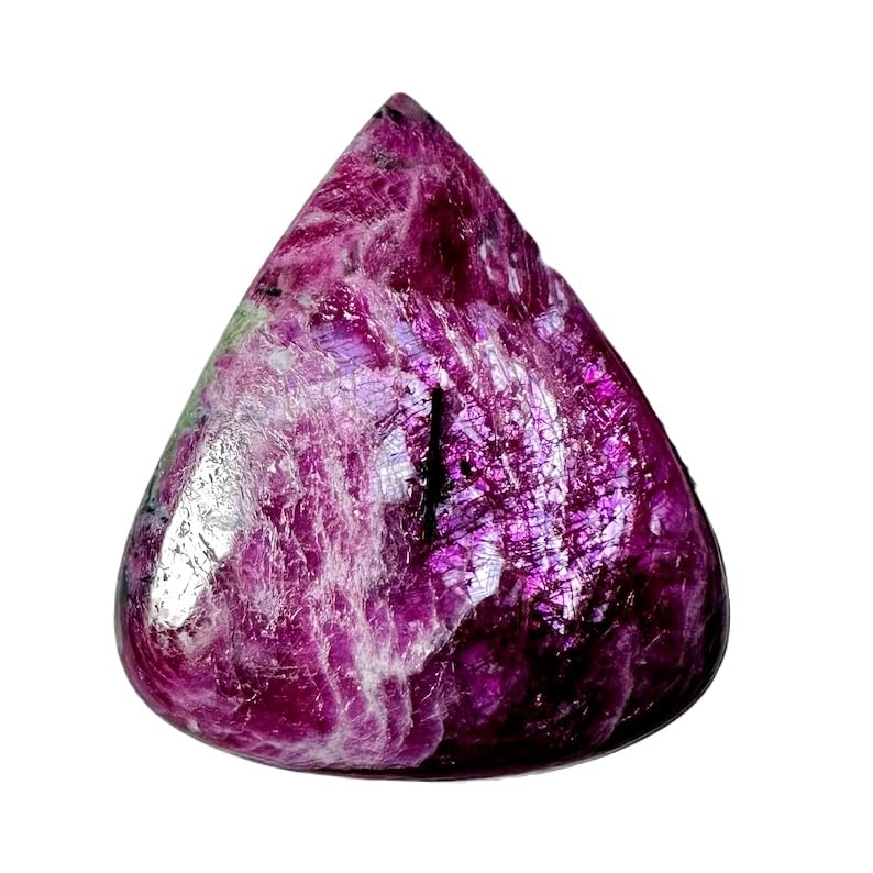 Rubis naturel zoïsite cabochon poire 49x41mm pour la création de bijoux DIY GH_NAT_02559
