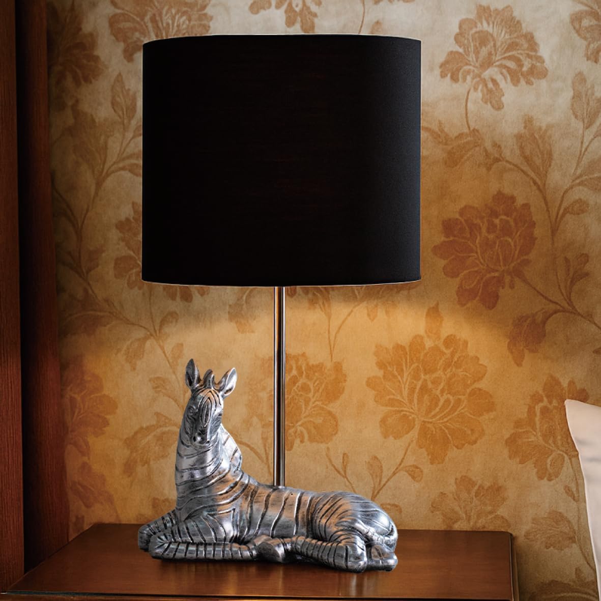 Zebra-Shaped Home Decor Table Lamp with Fabric Shade, E26 Bulb Compatible, Ideal for Bedroom, Living Room, Entryway and More, Best Gift for Mom