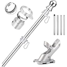 No Tangle 1 inch Flag Pole Kit, 5ft Flag Poles for Outside House