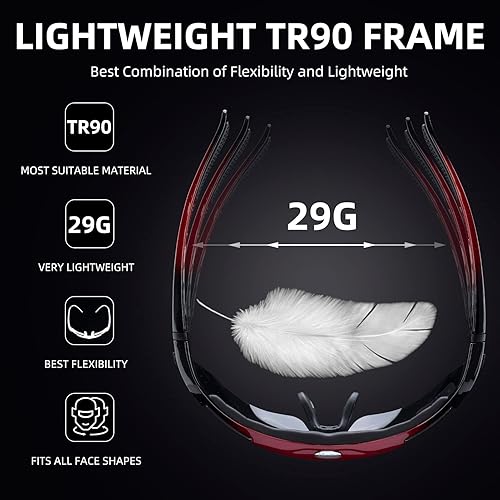 Miniatura 7 de ROCKBROS Gafas de sol deportivas polarizadas con protección UV para ciclismo al aire libre