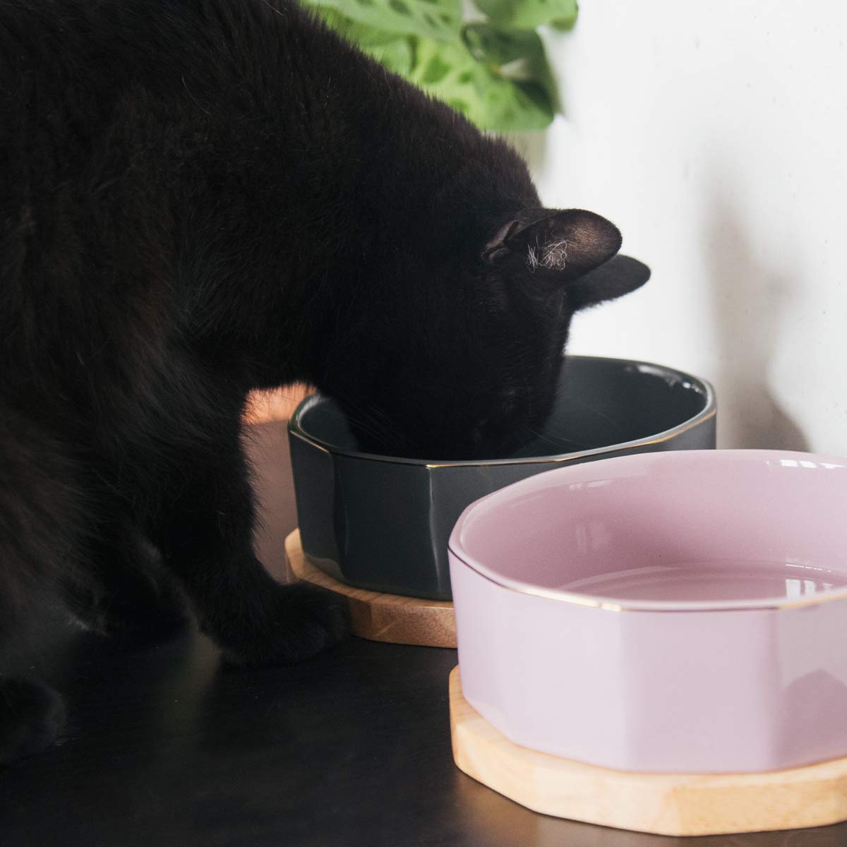 Designed by Lotte Dinerset Lojs - Voerbak Kat - Keramiek - Wit - 2x 400 ml - Designed by Lotte