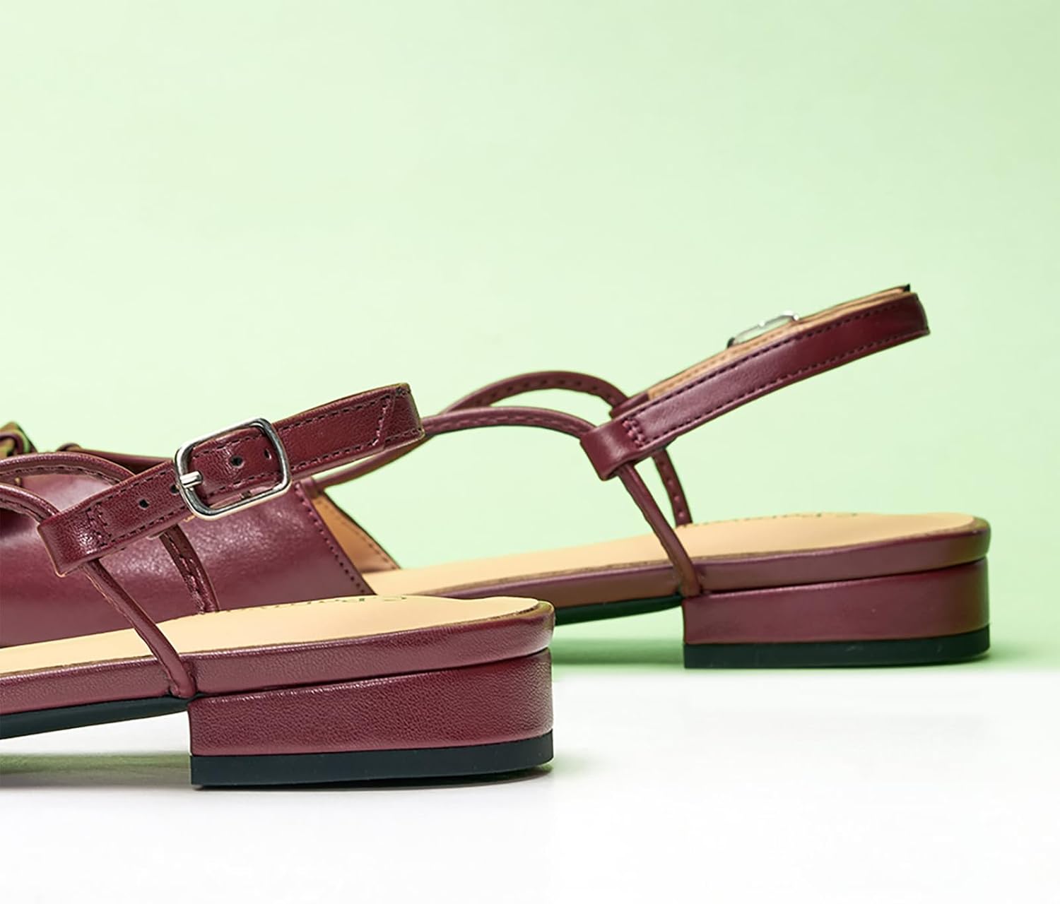 C.Paravano Women's Slingback Dress Shoes | Slingback Flats for women | Sandals Women Flat | Comfortable Casual Flat Shoes - Image 3