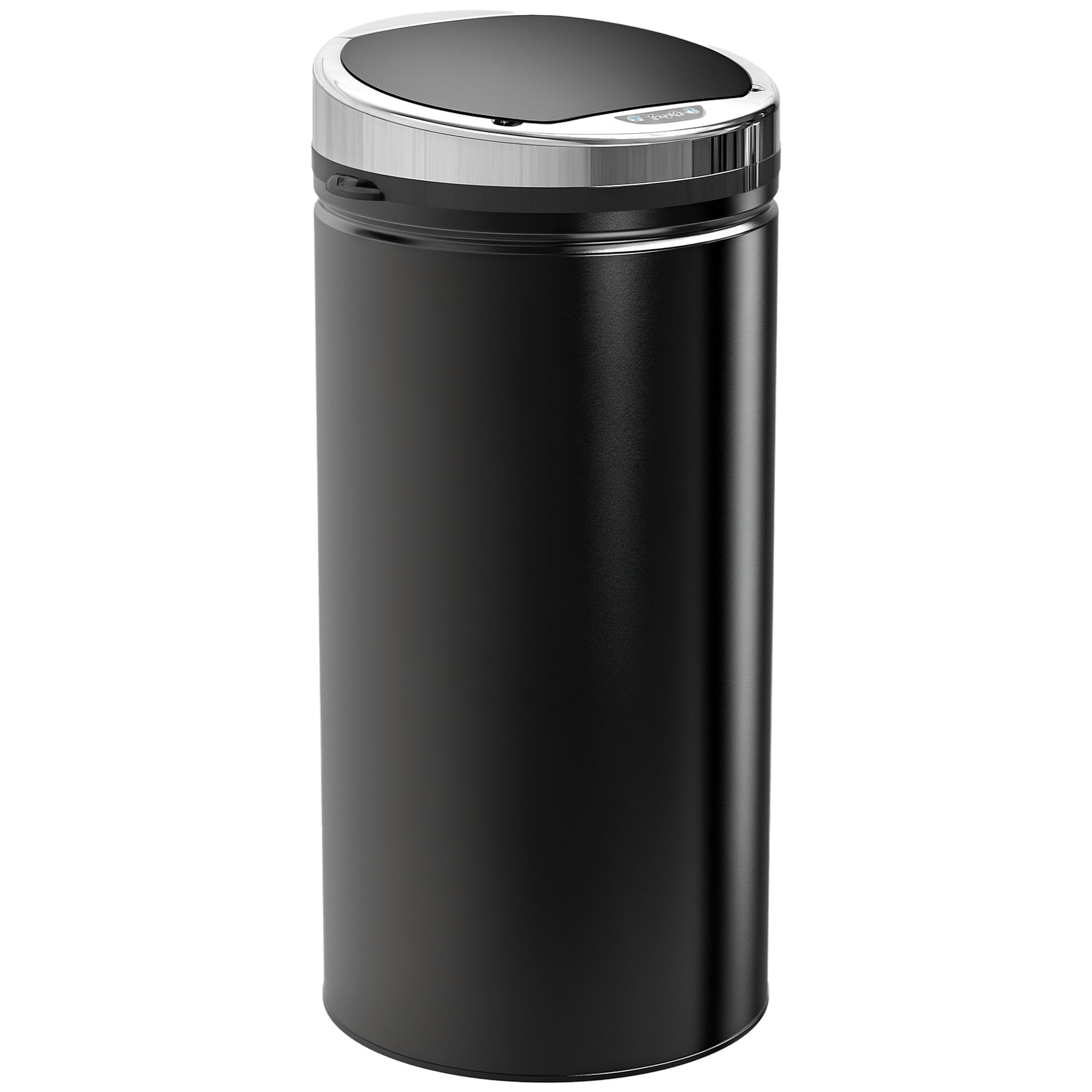HOMCOM Papelera con sensor sin contacto 42L tapa cierre suave Negro | Sin contacto, acero inoxidable resistente a huellas, para cocina, hogar, reciclaje y residuos