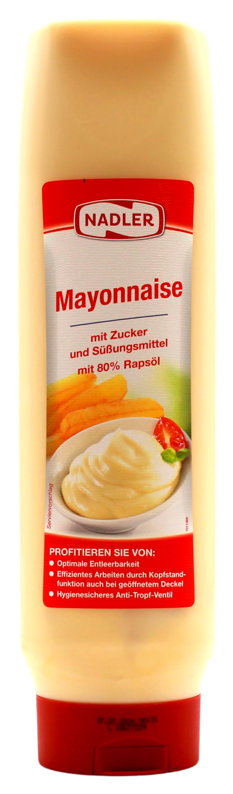 Nadler Mayonnaise mit 80% Rapsöl, 12er Pack (12 x 875ml)
