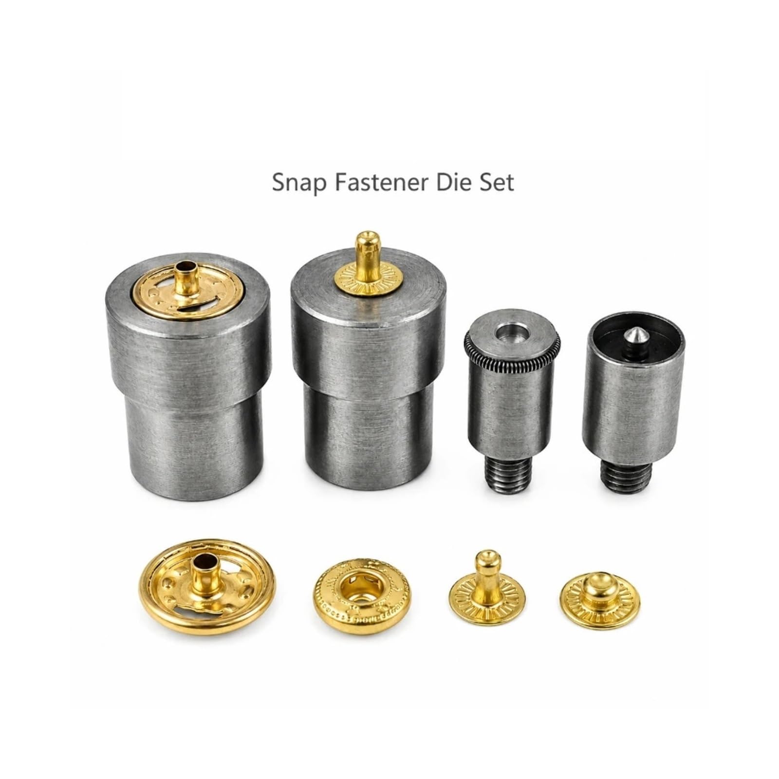Snap Fasteners Botón Die Troquel de botón a presión metal 10/12,5/15 mm | Herramienta de prensa de hilo, troqueles de sujeción, herramientas de bricolaje(633-12.5mm)
