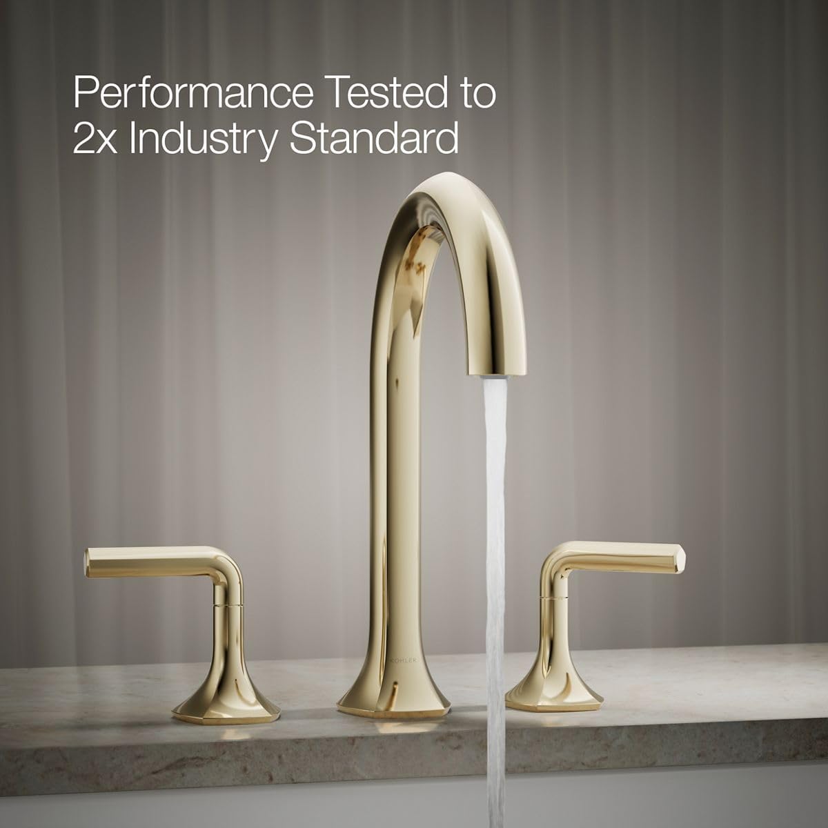 Kohler 27016-AF Occasion™ Deck-Mount Bath spout with Cane Design, Vibrant French Gold