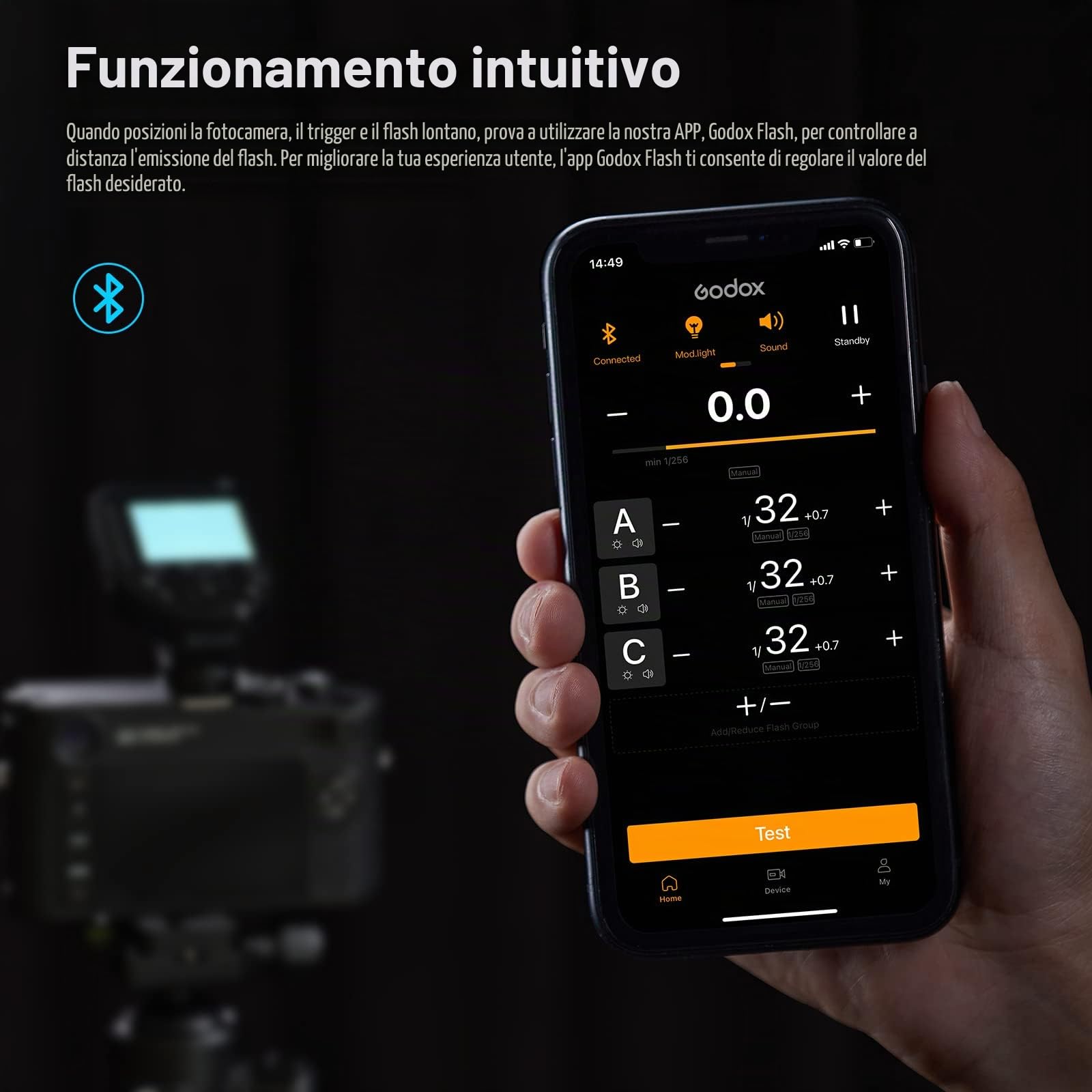 Godox XProII XProII-S - Trigger Flash Sony, 2.4G, Sony Flash Trigger HSS 1/8000s, grande schermo Trigger a distanza, funzione di scansione e Bluetooth, TTL Flash trasmettitore compatibile per Sony