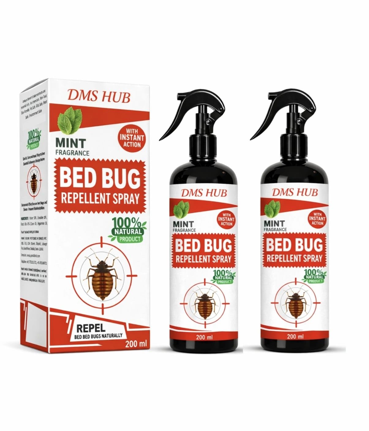 Bed Bug Repellent Spray -200ML | Mite Removal Spray | Non-Toxic & Fast-Acting | Anti-Bed Bug Treatment for Home, Mattress, Sofa, Furniture & Bedding | Long Lasting Protection (2, 400)-image-43