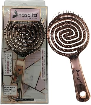 Nascita Pro 3D Flexi Kontrol Açma Tarama Saç Fırçası Krom - 35