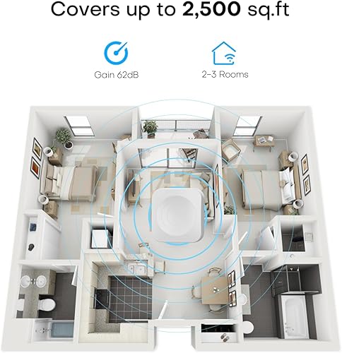 Miniatura 15 de Amplificador de teléfono celular para oficina en casa Aumenta 5G y 4G LTE Amplificador de señal de teléfono celular para todos los operadores