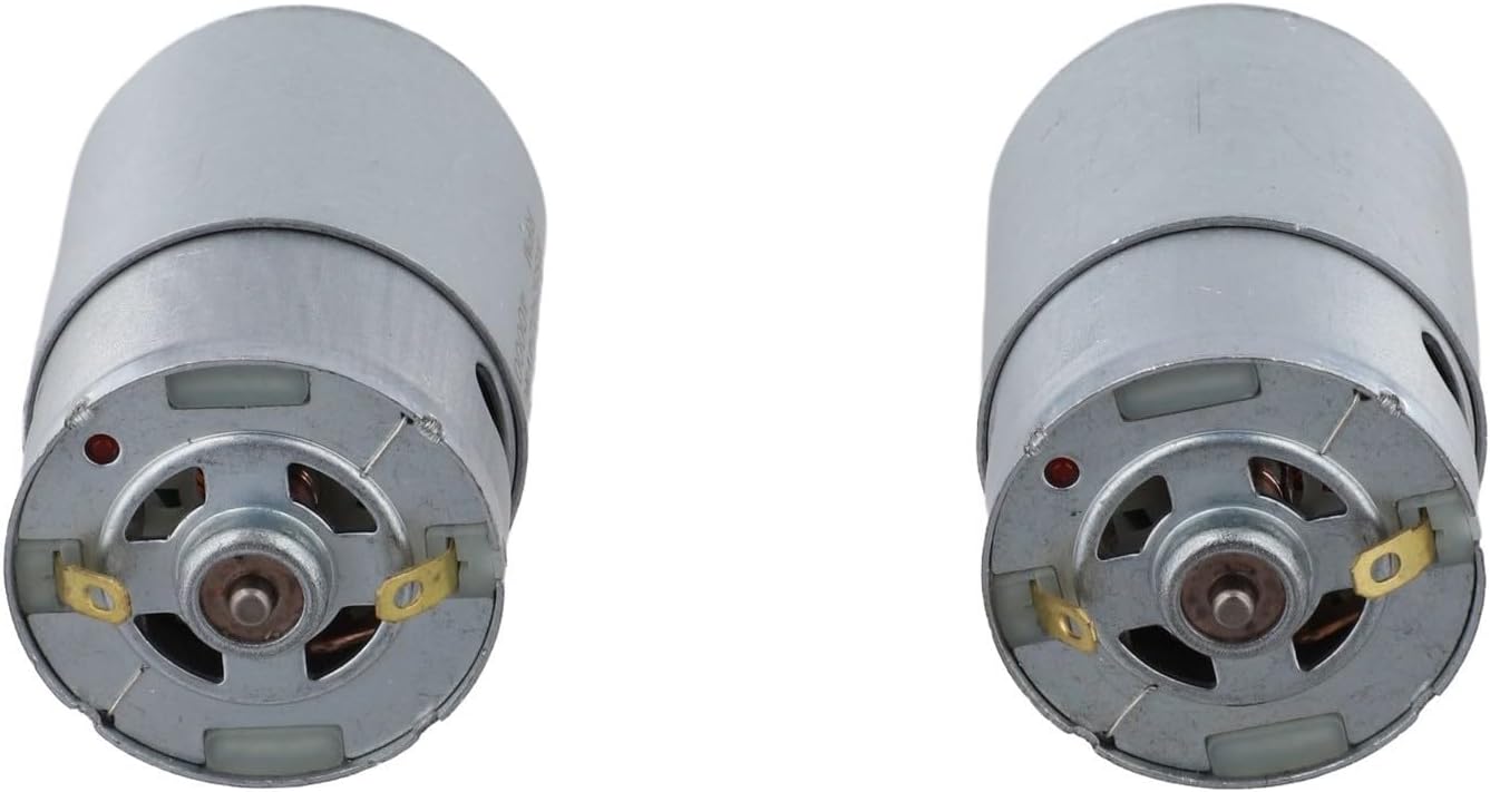 2 Pcs RS550 24V Electric Motor 40000RPM for Ride On Car, Brass Gearbox with Quick Connectors, Compatible with Children Electric Vehicles