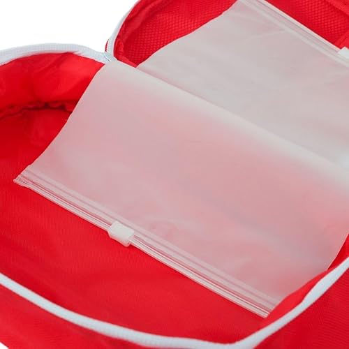 Miniatura 8 de Bolsa de primeros auxilios, botiquín de primeros auxilios, bolsa de almacenamiento médico vacía, bolsa roja para traumatismos para primeros auxilios