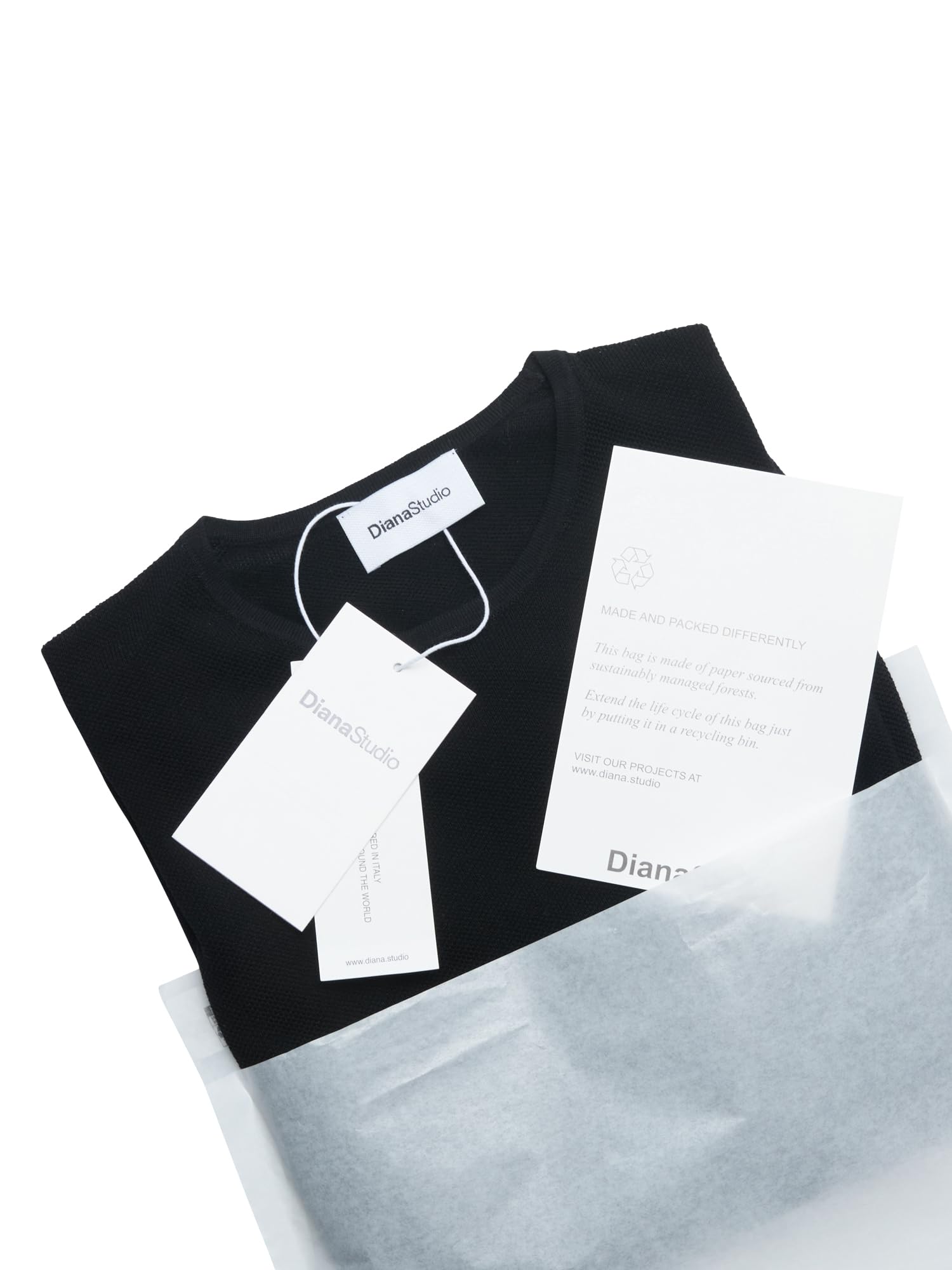 Diana Studio - T-Shirt con microstruttura in 100% Cotone crêpe, Uomo, Maniche Corte, Casual Fit