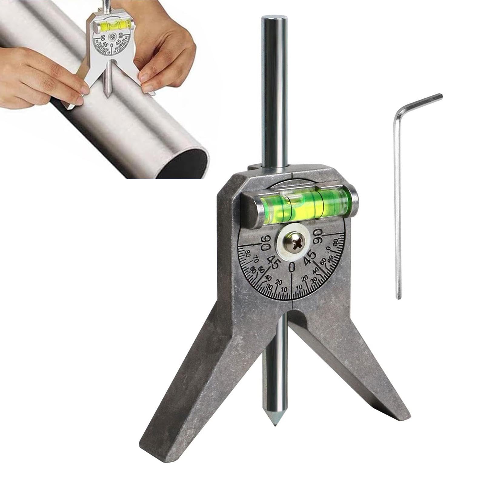 Buscador de centros de tuberías - Buscador de centros de herramientas para instaladores de tuberías, herramienta para instaladores de tuberías con cabezal centrador, localizador de tuberías de alta pr