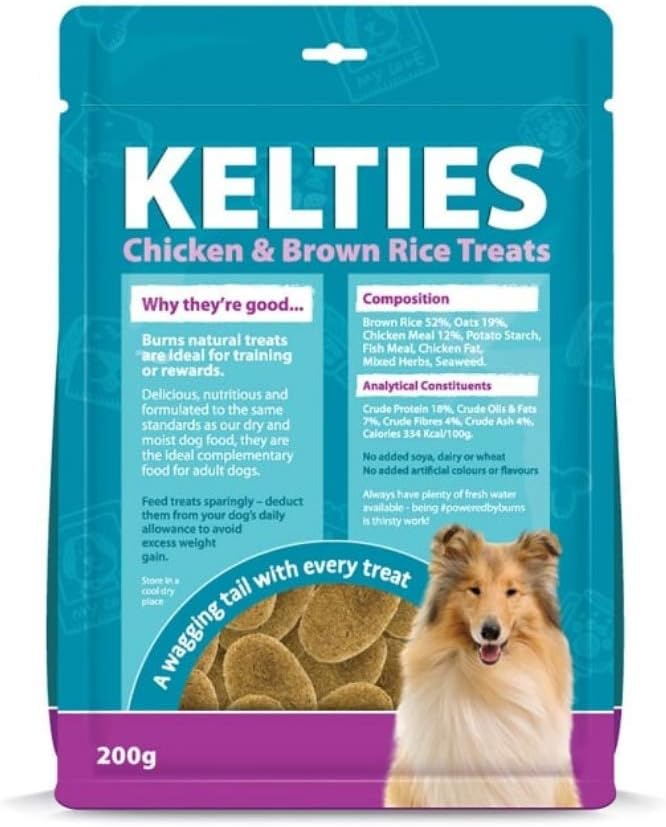 Burns Kelties Chicken & Brown Rice Treats 200g (Pack of 10)