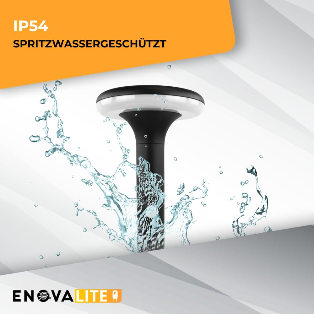2er Set Solar Wegeleuchte mit Bewegungsmelder - 3 Lichtmodi - 3000K Warmweiß - IP54 wetterfest - Aluminium - runde LED Außenleuchte Pollerleuchte Garten Terrasse