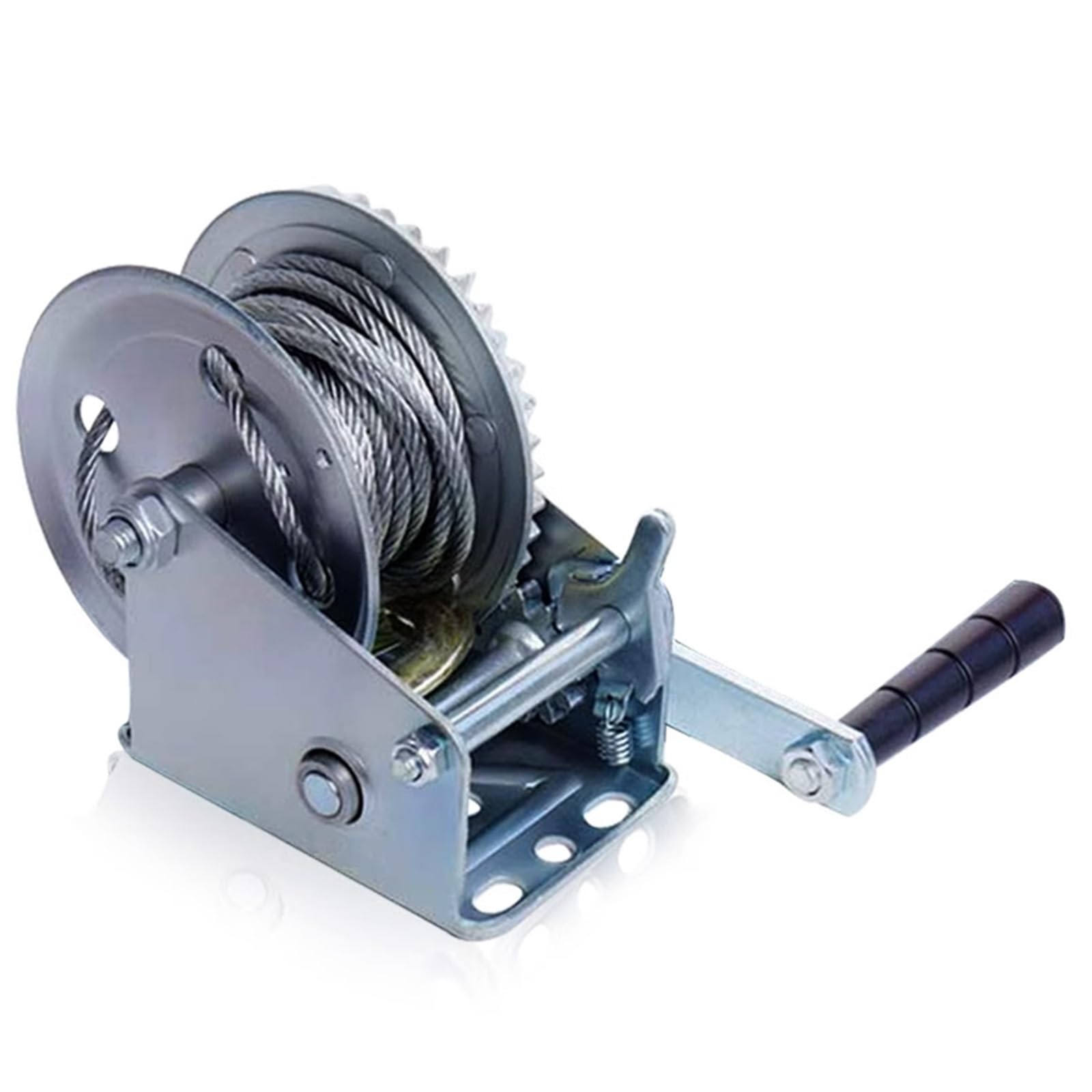 Llxgyd Stainless Steel Manual Winch, 600lb-3000lb Towing Winch With Steel Cable, Portable Durable Design, For Lifting Hauling Equipment 2000lb/900ib 15m/49ft