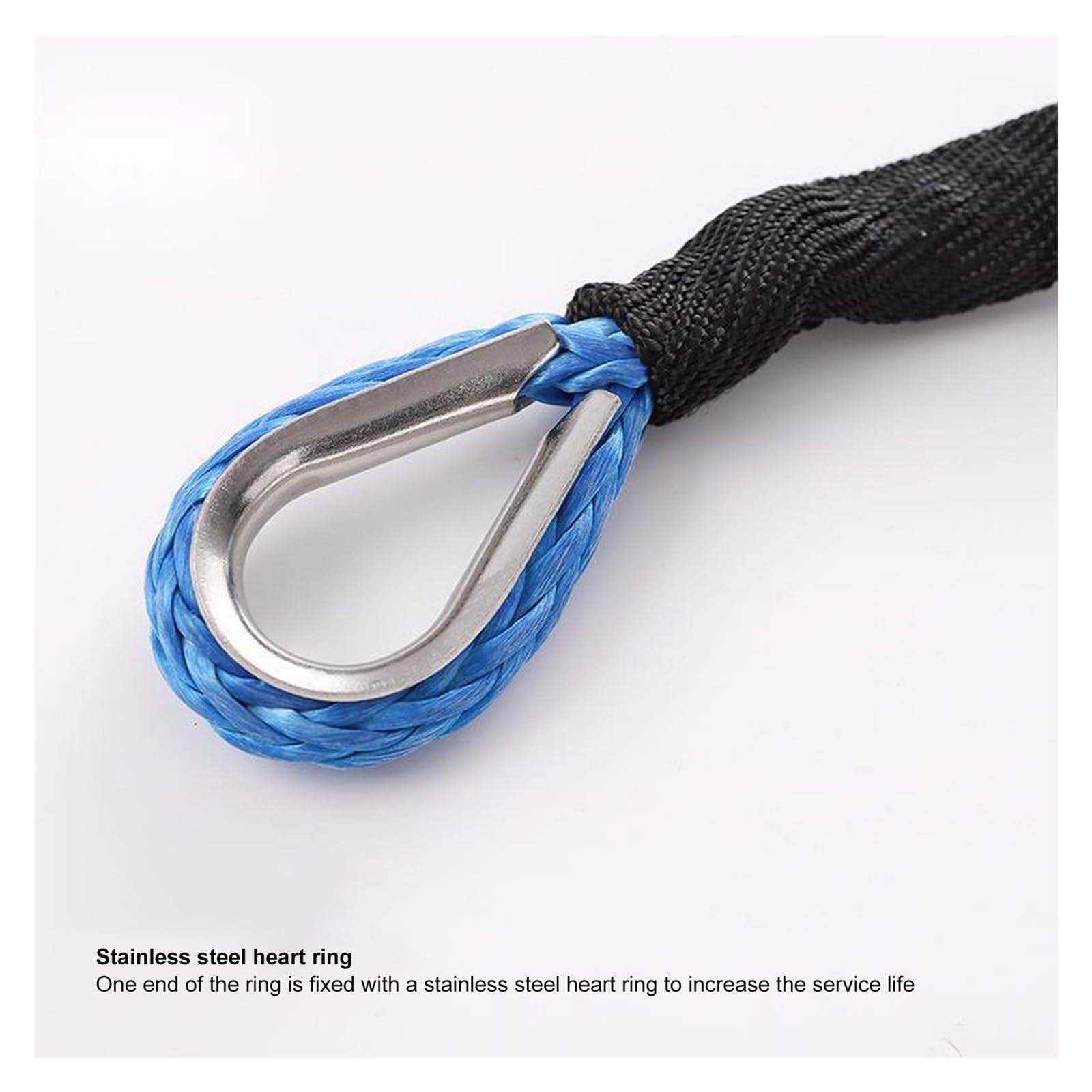 Kinetic Rope Pull The Car Holowanie ATV Racing Strap Przyczepa Rowerowa Solidna I Niezawodna(Black)