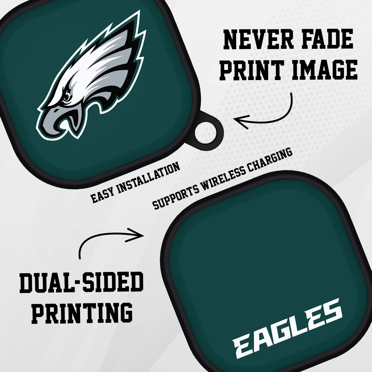 GAME TIME Philadelphia Eagles HDX Case Cover Compatible with Samsung Galaxy Buds Pro (Classic)