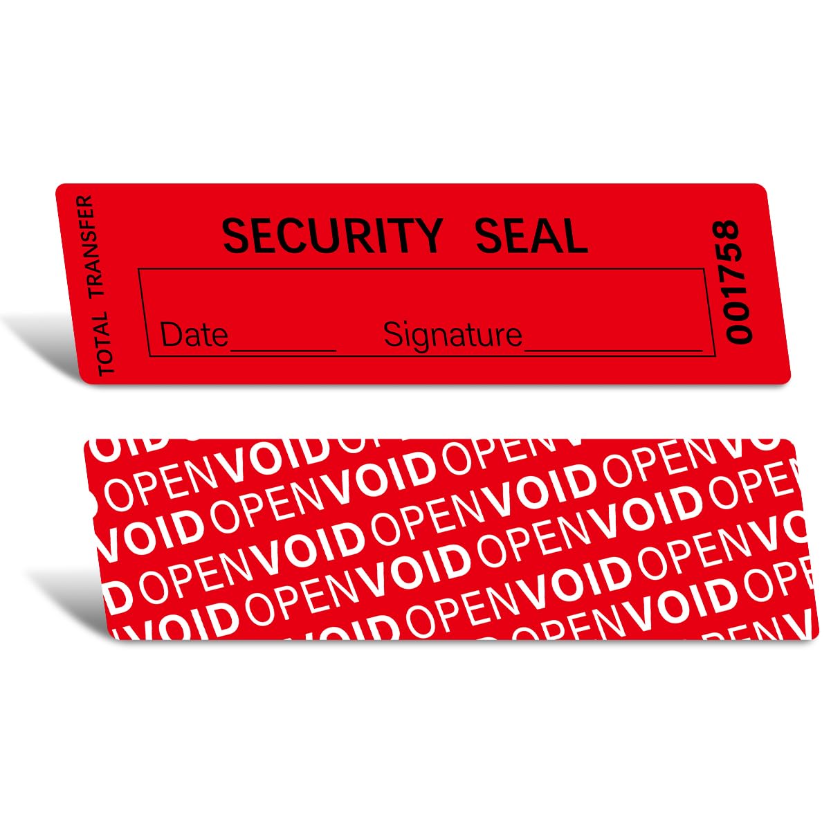 210 PCS Tamper Evident Seals 1x3.5inch Tamper Tape Tamper Proof Stickers Total Transfer Tamper Tamper Evident Tape Security Tape (Red)