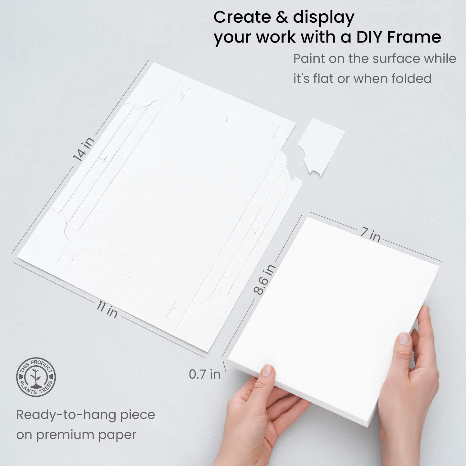 【けします】 Arteza Watercolor Paper Canvas Pad Folded Size 7x8.6 Inches 10