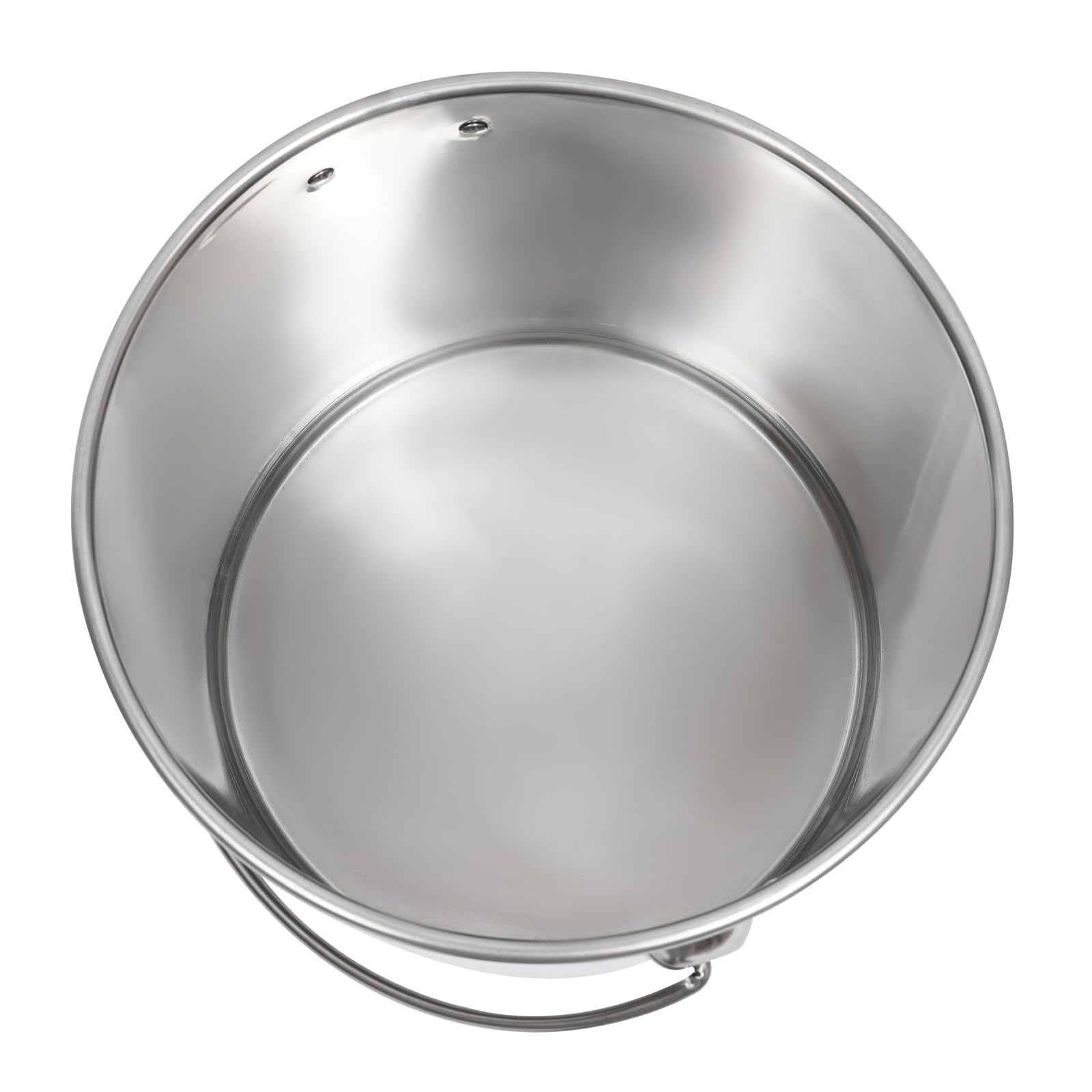 Cubo de alimentos de acero inoxidable de 20 l, para alimentos, con tapa, para cocina, catering