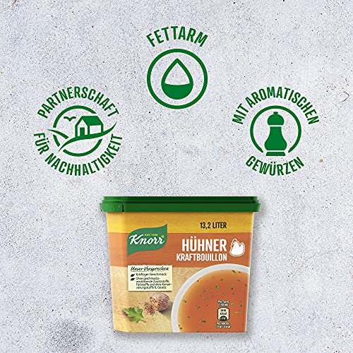 Knorr Hühner Kraftbouillon, Bouillon mit natürlichen Zutaten und kräftigem Geschmack 264 g