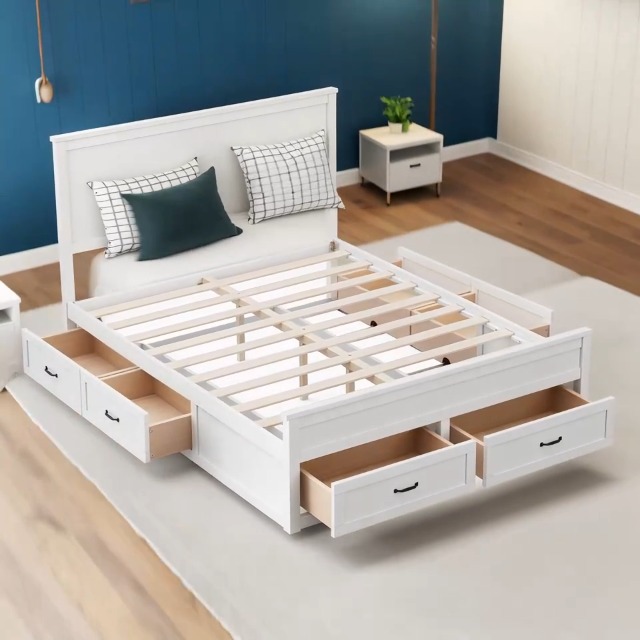 ベッドフレーム 160cm bed frame with drawers Amazon.com: BEDGJH Queen Storage Bed Frame with 6 Drawers, Solid