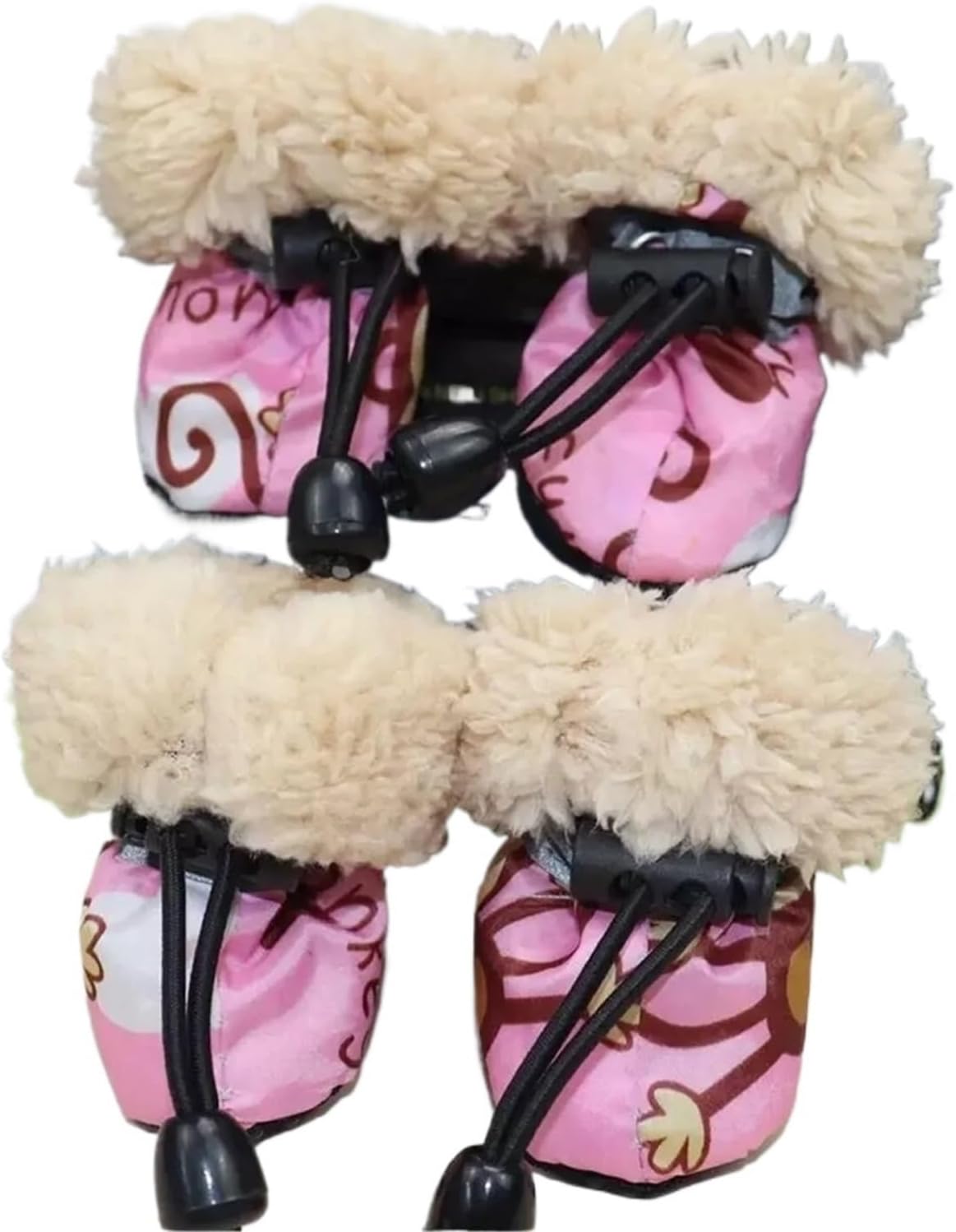 Dog Boots Paw Protector Anti-Slip Winter Dog Shoes with Adjustable Straps for Small Medium Dogs Warm Pet Puppy Shoes Sneakers(Oe,Style 3)
