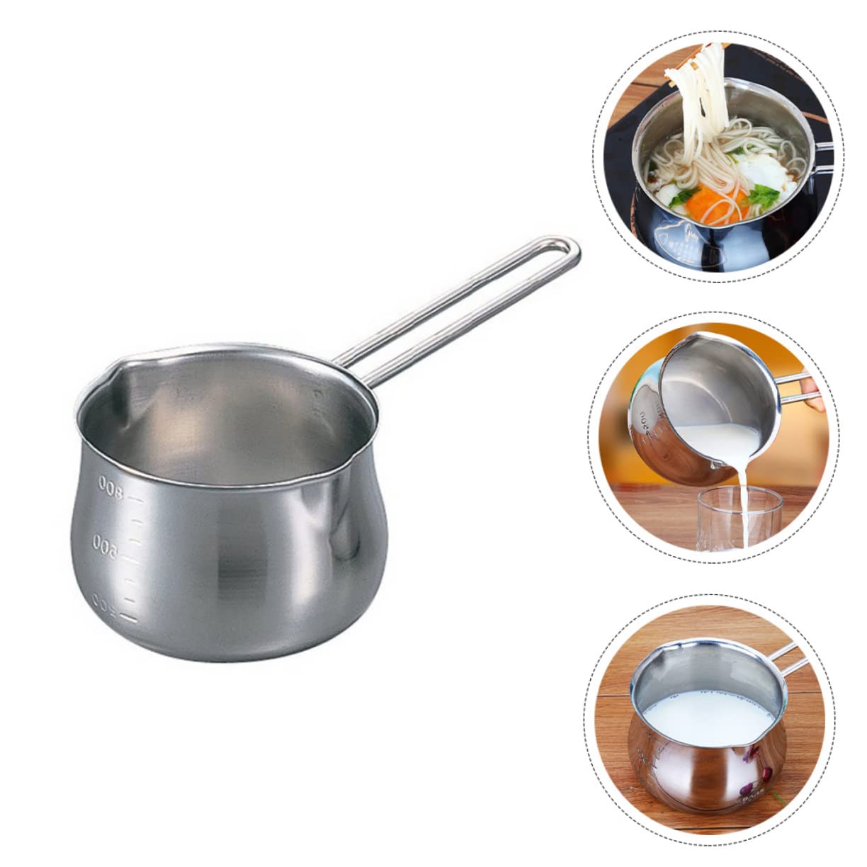 PRETYZOOM Butter Cheese Melting Pot Double Boiler Insert Heat Pot for Home Commercial Use