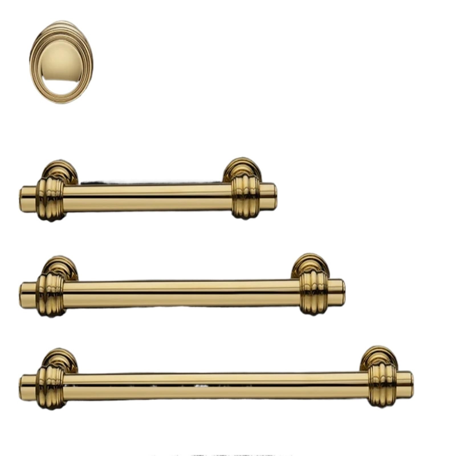 ZRHWSPD Brushed Nickel Cabinet Pulls 3.75'' 6.3'' Chrome Brushed Nickel Dresser Handles Drawer Knob Pull Handle Kitchen Cabinet Pulls Door Knobs(Golden CC128)