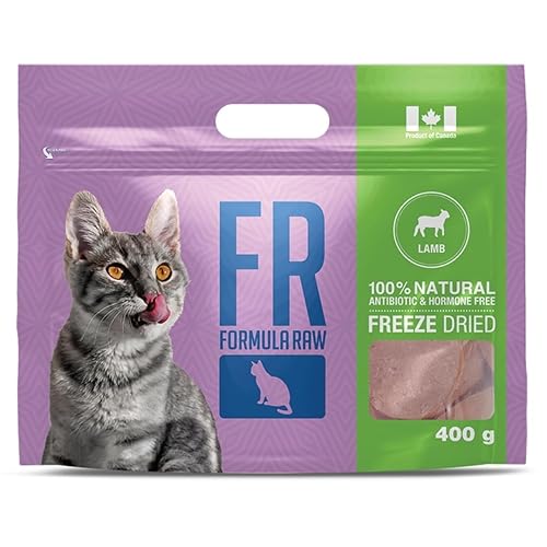 Freeze-Dried Raw Cat Food - Lamb Formula, High Protein, Grain-Free,