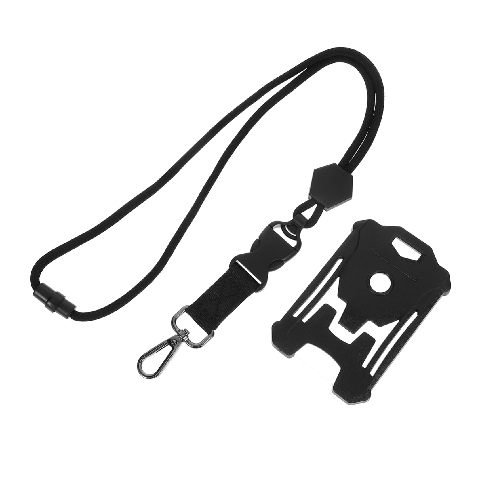 5pezzi Portabadge Rigido Con Cordino e Custodia Per Tessere Identificative Sleeve Per Carte Pratico e Leggero Per Ufficio Scuola e Eventi Confezione