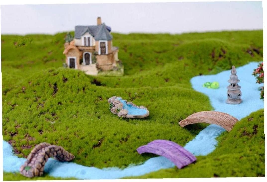 Joykick – Kit De Jardín Estanque De Peces De Hadas En Miniatura Pintada A Mano Figura Decorativa Estatuas Con Accesorios – Set De 4 Piezas Para Decoración De Tu Casa O Jardín