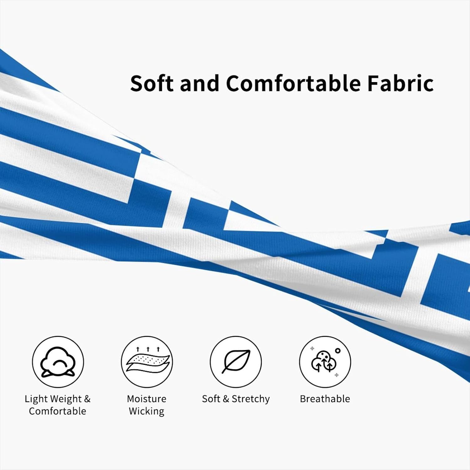 Greek Flag Sports Sweatband – Stay Dry & Confident During Every Workout