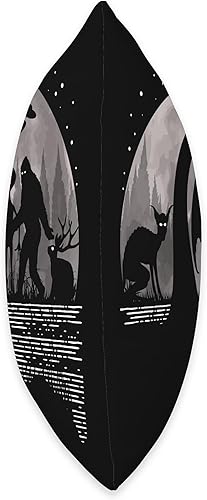 Miniatura 2 de Folklore Cryptid Gifts Thebigfoottzoology Co. Bigfoot Lago Ness Monster and Mothman UFOs Chupacabra Alien - Almohada de tiro Alien, 16 x 16