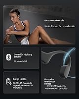 Vista 8 de SHOKZ OpenRun Mini - Auriculares de conducción ósea de oído abierto, auriculares deportivos inalámbricos con Bluetooth para correr y entrenar