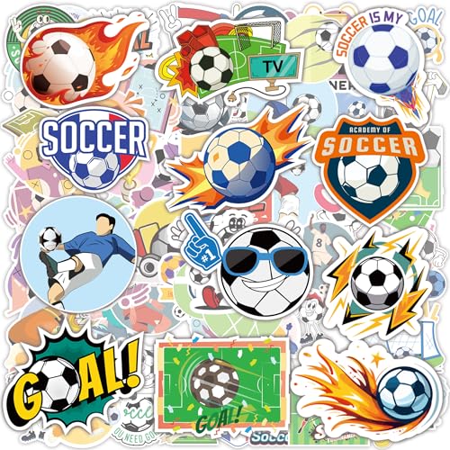 100 PCS Soccer Stickers for Kids |Water Bottle,Laptop Sports Football Stickers for Toddlers - Activities Birthday Party Toys Games Crafts Gifts for Kids,Football Soccer Party Supplies Favors for Teens