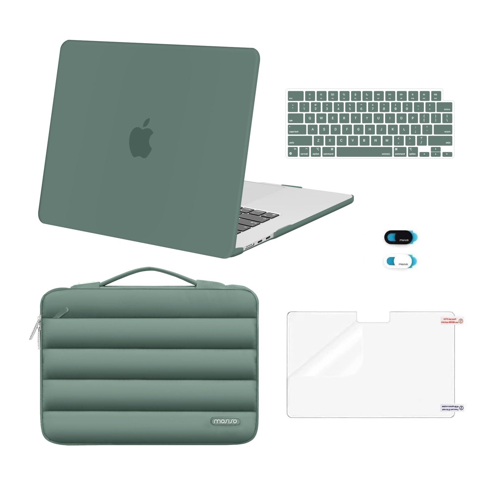 MOSISO Compatible with MacBook Air 15 inch Case M5 2026 M4 M3 M2 2025-2023
