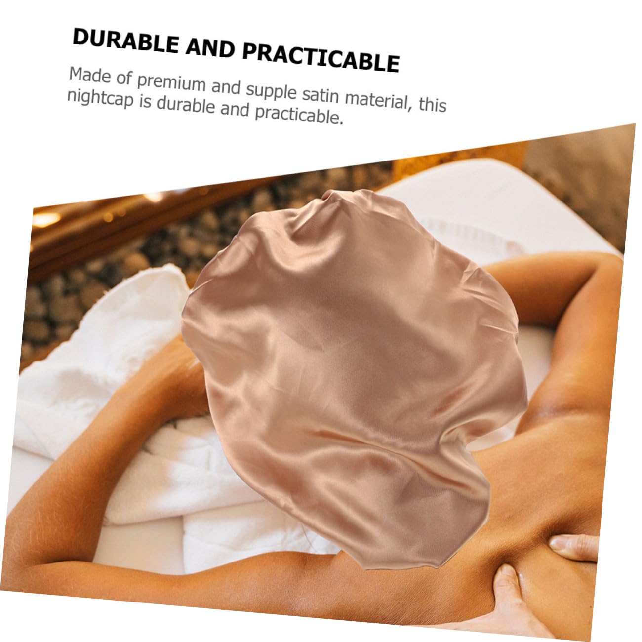minkissy 5piezas Gorro De Dormir Elástico De Satén Para Mujer Gorro Práctico Para Cuidado Del Cabello Adecuado Para Uso Diario y Spa