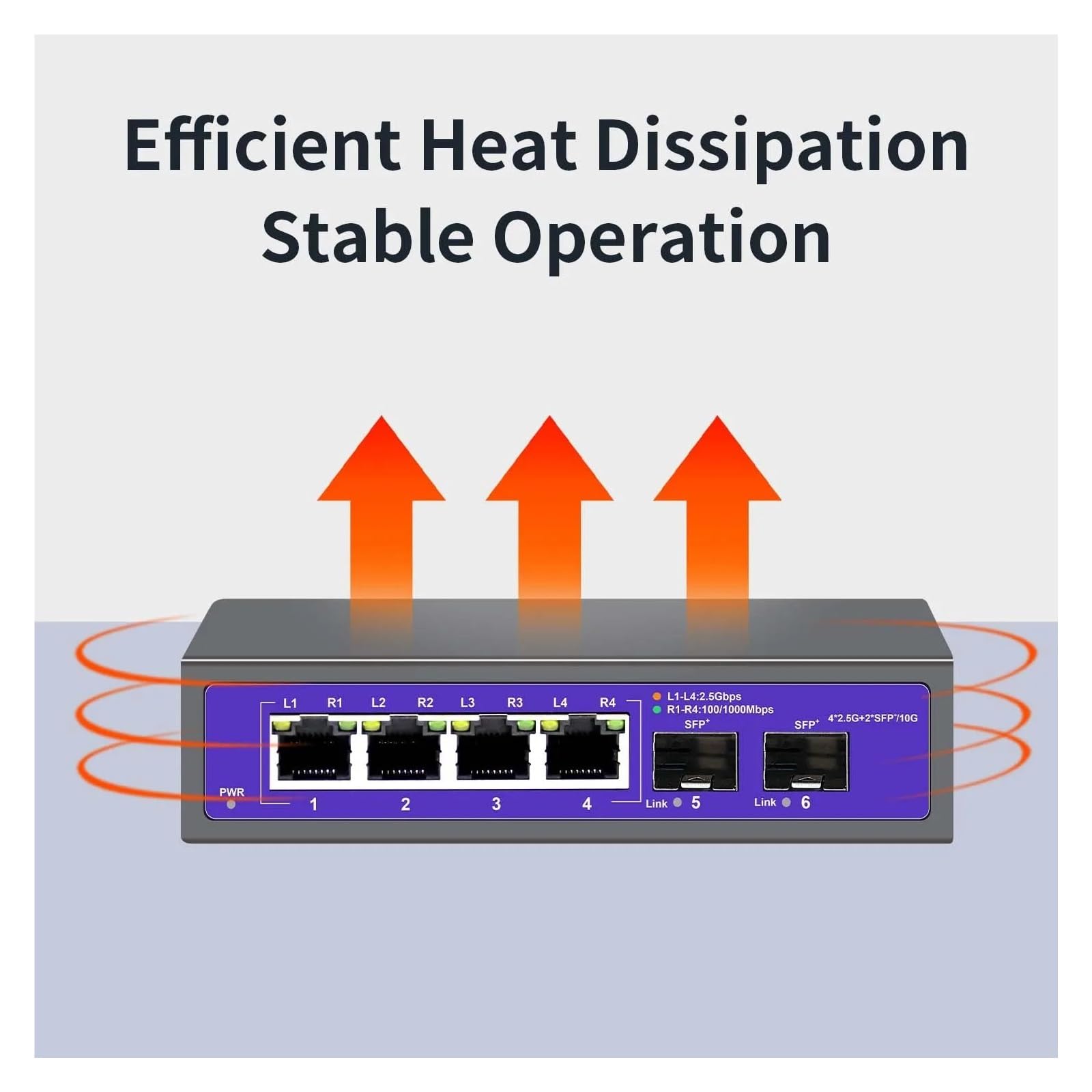 Conmutador Ethernet de Red multigigabit de 4 Puertos, 2,5 Gbps, no administrado, Plug and Play, 2,5 G(E/*U Plug)