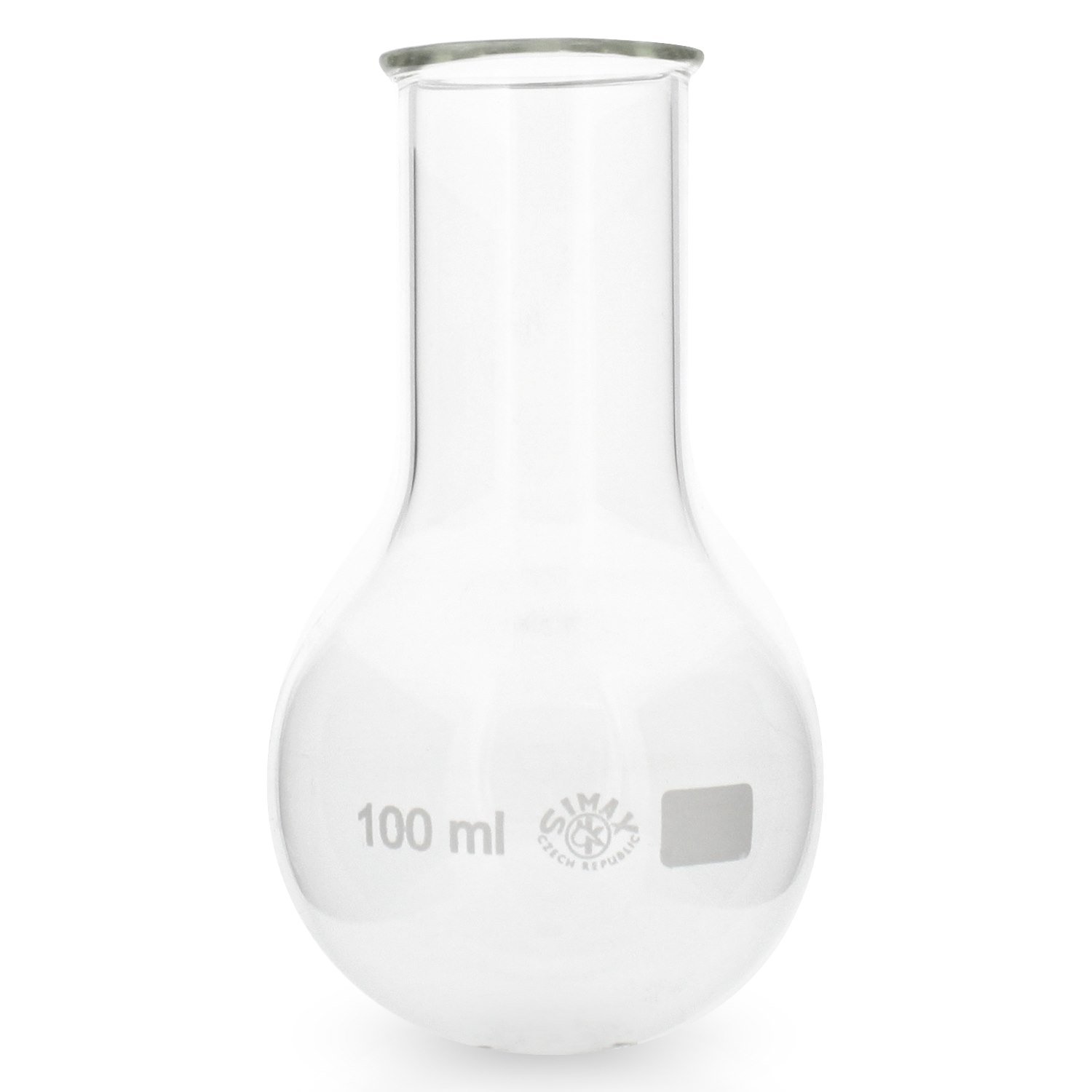10x Rundkolben Weithals 100ml aus hitzefestem Borosilikatglas 3.3 (Laborglas)