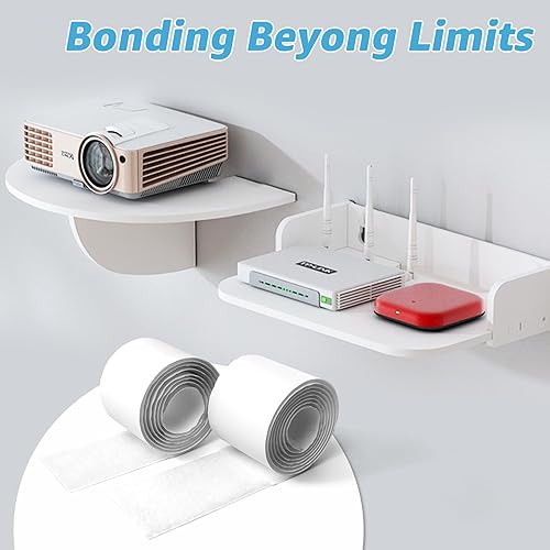 Miniatura 6 de Art3d Rollos de gancho y bucle de 10 pies x 2 pulgadas con parte trasera adhesiva, tira adhesiva de doble cara, resistente, color blanco