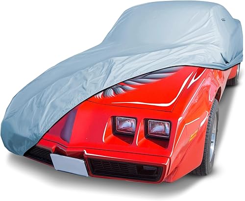 iCarCover Funda de coche prémium para Pontiac Trans AM 1974-1981 impermeable para todo tipo de clima lluvia nieve UV protector de granizo para