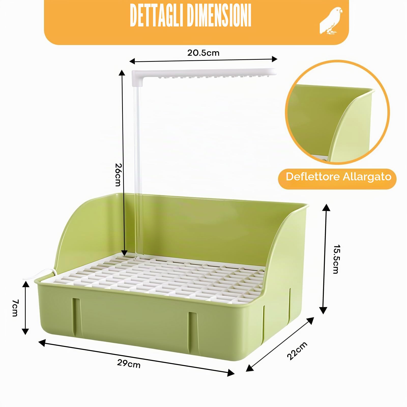 Casa da Bagno per Uccelli, Vasca Automatica con Pompa, Abbeveratoio per Uccelli con Doccia per Pappagalli, Psittacini, Uccelli (Verde, L)