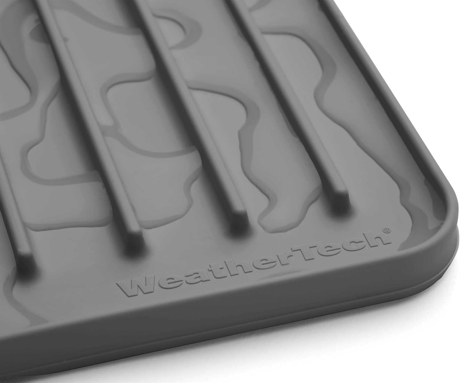 Slate Rubber Rectangular Drip Dry DishMat 16" x 18"